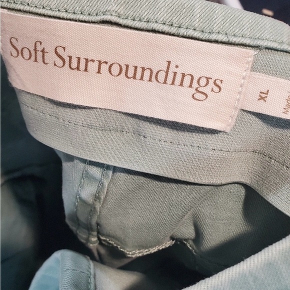 Soft Surroundings Green Ankle Cropped Jeans - Picture 6 of 7